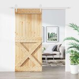  Klizna vrata s priborom za montažu 90 x 210 cm masivna borovina Cijene