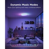 GOVEE LED RGBICWW prigu&amp;scaron;iva stropna LED svetiljka/55W/230V, prečnik 46 cm Matter Wi-Fi Slike