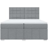 vidaXL Krevet s oprugama i madracem svjetlosivi 200 x 200cm od tkanine | shoptok.hr