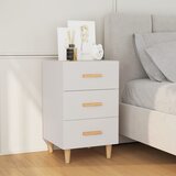Furnova Nočna omarica bela 40x40x66 cm inženirski les, (21926859) | Shoptok.si