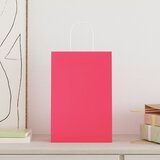  Papirnate vrećice 50 kom s ručkama ružičaste 21x11x31 cm | Eponuda.com
