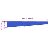  Vjetrobran s 9 panela od tkanine 1200 x 120 cm azurno plavi | shoptok.hr