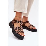 Boto Ladies Eco Leather Sandals With Buckles Leopard Jeneliena | shoptok.hr