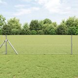 vidaXL Varjena žičnata ograja z 13 stebri 0.5x50 m Pocinkano jeklo | Shoptok.si