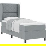 vidaXL Box Spring postelja z vzmetnico v svetlo sivi, 80x200 cm, tkanina | Shoptok.si