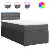 Maison Chic Box spring postelja - Vzmetna postelja z vzmetnico temno siva 90x190 cm blago SL10198, (21906664) | Shoptok.si