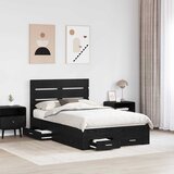  Krevetna konstrukcija Crni hrast 135 x 190 cm Konstruirano drvo | shoptok.hr