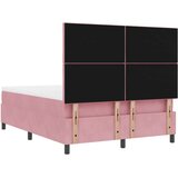  Postelja z vzmetnico z vzmetnico Roza 140 x 190 cm Žamet, (5000126339) | Shoptok.si