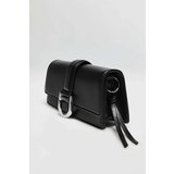Marisse Shoulder Bag With Silver Buckle, Black | Shoptok.si
