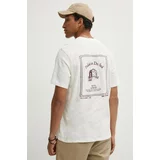 Les Deux Bombažna kratka majica moška, bež barva, LDM101177