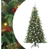 vidaXL Umetno Zložljivo Božično Drevo Zelena 180 cm PE in PVC | Shoptok.si