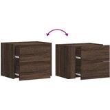  Zidni noćni ormarić boja smeđeg hrasta 45 x 30 x 35 cm | shoptok.hr