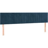 Maison Chic Posteljno vzglavje - Vzglavna omarica 2 kosa temno modro 100x5x78/88 cm žamet, (22077430) Cene