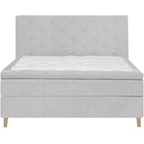 Welnova POSTELJA BOXSPRING 160 cm x 200 cm , tekstil svetlo siva | Shoptok.si