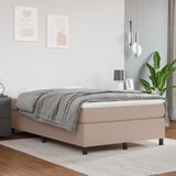 The Living Store Box spring postelja z vzmetnico kapučino 120x200cm umetno usnje - Box Spring Postelja, (21512796) Cene