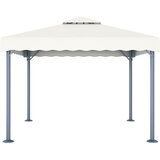  Sjenica s LED svjetlosnim trakama 300 x 300 cm krem aluminijska | shoptok.hr