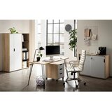 MID.YOU Predalnik Na Kolescih Emmik, Bela, Barva Hrasta | Shoptok.si