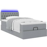 Otomanski krevet s madracem&LED svijetlosivi 90x200 cm tkanine | shoptok.hr