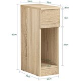 SoBuy ozka nočna omarica v barvi lesa v stilu minimalizma, (20815132) | Shoptok.si