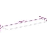 vidaXL Mizna plošča 140x50x3,8 cm pravokotna trden predelan les | Shoptok.si