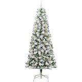 vidaXL Umjetno božićno drvce s nogom Zelena i bijela 240 cm PVC | shoptok.hr