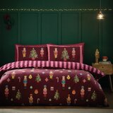 Catherine Lansfield Rožnata/vijolična enojna posteljnina 135x200 cm Nutcracker Stripe – | Shoptok.si