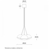 Aria 28 VISILICA DIM 60W 3000K CRNA | ePonuda.com