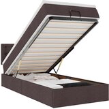 vidaXL Otomanski posteljni okvir z vzmetnico rjav 80x200 cm blago, (21609415) | Shoptok.si