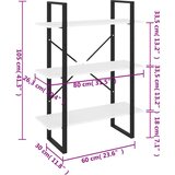 vidaXL ormarić za knjige sivi 80 x 30 x 105 cm od iverice | shoptok.hr