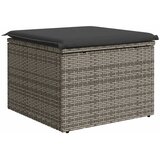  Vrtni tabure s jastukom sivi 55 x 55 x 37 cm od poliratana Siva | shoptok.hr