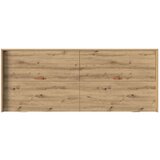  S uzglavljem Umjetnička hrastovina 100 x 200 cm Konstruirano drvo | shoptok.hr