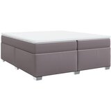  s oprugama i madracem sivi 200x200 cm od umjetne kože | shoptok.hr
