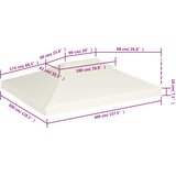  Zamjenski pokrov za sjenicu 310 g/m² krem bijeli 3 x 4 m | shoptok.hr