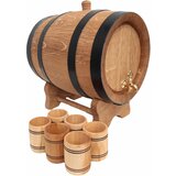  Hrastova bačva 5L + 6 čaša | shoptok.hr