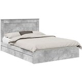 vidaXL Postelja s shranjevanjem z vzglavjem Betonsko siva 150 x 200 cm, (5000106343) | Shoptok.si