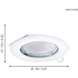 Eglo 94235 - KOMPLET 3x LED ugradnih plafonskih svetala PENETO 3xGU10-LED/3W/230V | Eponuda.com