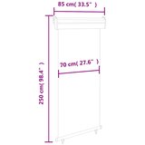 Balkonska bočna tenda 85 x 250 cm crna | shoptok.hr