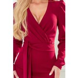 Numoco elegant dress with neckline and puffed sleeves Numoco | Shoptok.si