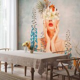 Foto tapeta - Nature in thought - female figure among flowers on a patterned background 250x175 Standard | shoptok.hr