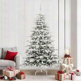 vidaXL Umjetno božićno drvce s nogom Bijelo 210 cm PE i PVC | shoptok.hr