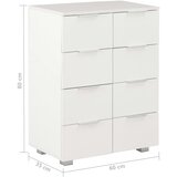  Komoda visoki sjaj bijela 60 x 35 x 80 cm od konstruiranog drva | shoptok.hr