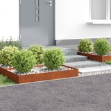  Ograda oko Travnjaka 4 pcs 100 x 60 x 20 cm Čelik Rđa Cijene