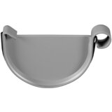 Marley Završni element oluka (Nazivni promjer: 125 mm, Plastika, Sive boje, Univerzalno) | shoptok.hr