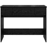 vidaXL Toaletna mizica z ogledalom Črna javor 100x45x76 cm | Shoptok.si