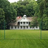 vidaXL žična mrežna ograja s stebrički jeklo 25x2 m zelena | Shoptok.si