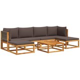 The Living Store Vrtna sedežna garnitura 7-delna z blazinami trden akacijev les - Vrtna Sedežna Garnitura, (21625600) | Shoptok.si