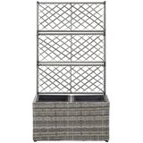  Sadilica s rešetkom i 2 posude 58x30x107 cm od poliratana siva | shoptok.hr