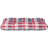  Jastuk za palete crveni karirani 80 x 40 x 12 cm od tkanine | shoptok.hr