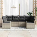  Set sofe 6 kom. Svjetlosiva poliratan 234 x 122 x 85 cm | Shoptok.si