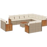  13-dijelni set vrtnih sofa s jastucima poliratan Bež | shoptok.hr